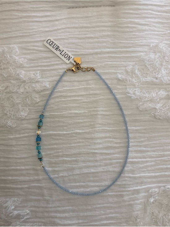 Jewelry - Sky Blue Coeur de Lion Beaded Necklace with Turquoise Accents